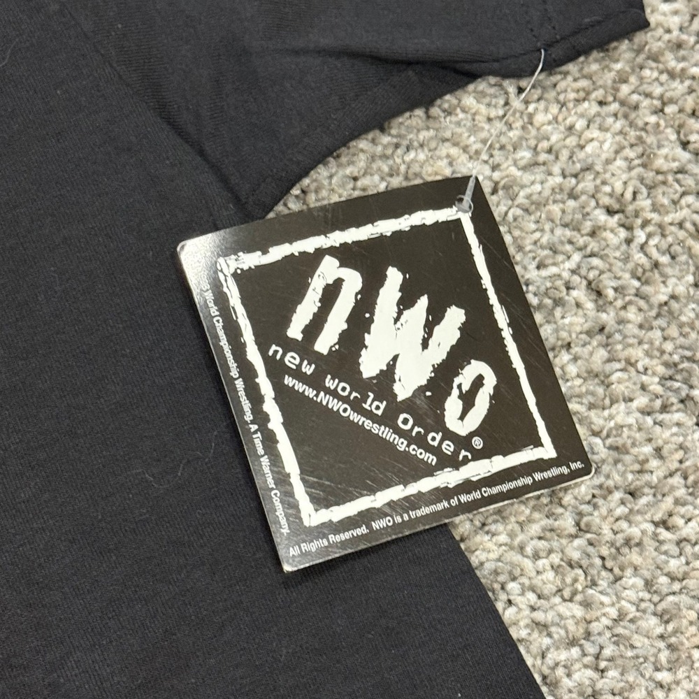 Vintage NWO Wolfpack Red and Black Attack TShirt 1998 WCW Logotel USA Mens L NWT - Picture 3 of 6